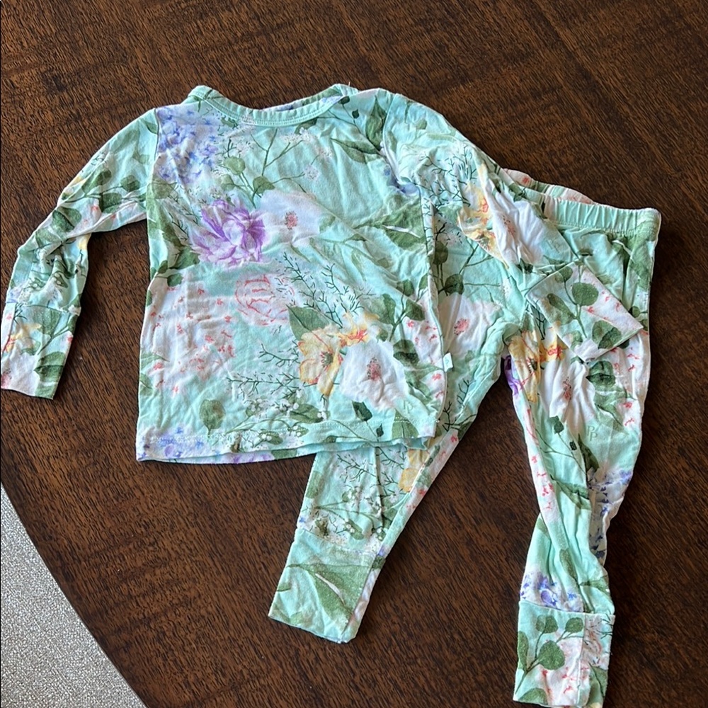 Floral Green Kids Pajamas